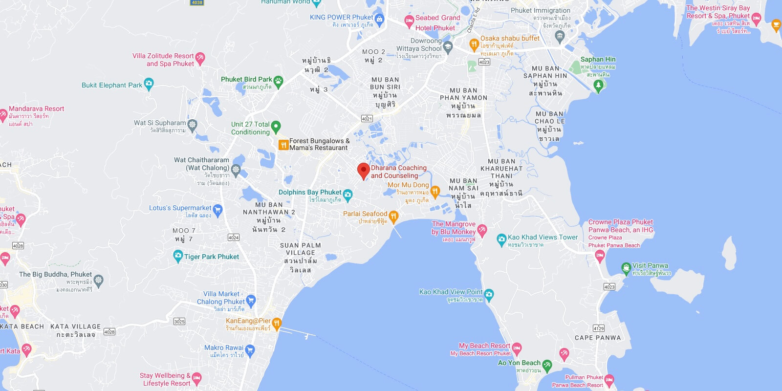 Contact Phuket Counseling - Map