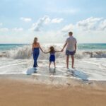 Family walking on the beach representing relationship and family counseling